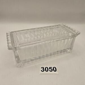 HERSHEY'S CHOCOLATE CANDY BAR DISH W LID CRYSTAL SHANNON LEAD